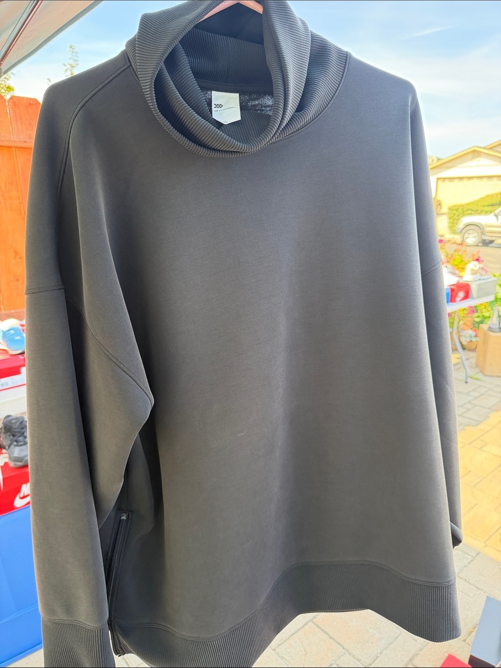 all in motion Men's Charcoal Turtleneck Funnel Sweater